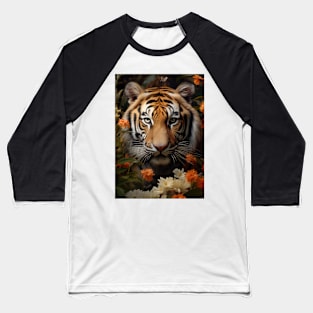 Floral Tiger Baseball T-Shirt